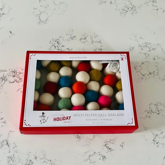 Pottery Barn Kids Multi Felted Ball Garland - Picture 5 of 13